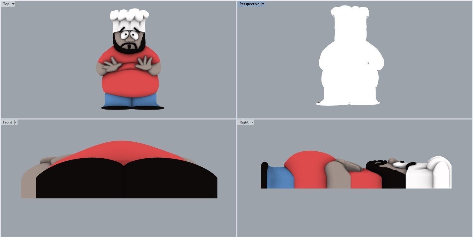 COOK MAN  3D print model_2