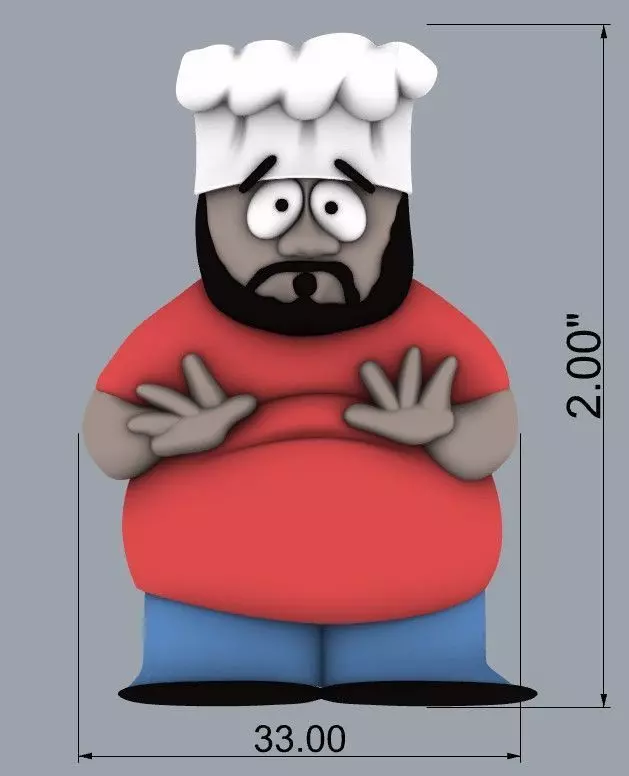 COOK MAN  3D print model_0