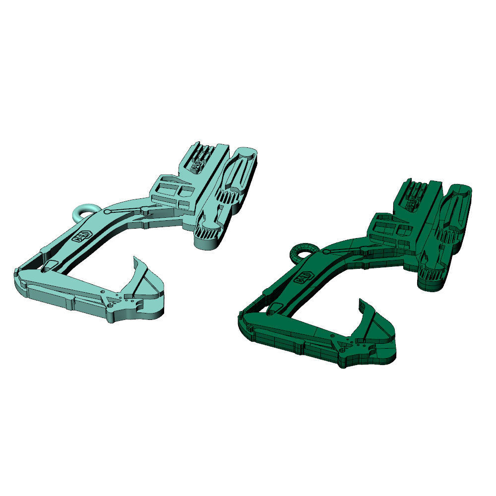 Excavator Charm Pendant 3D print model_10