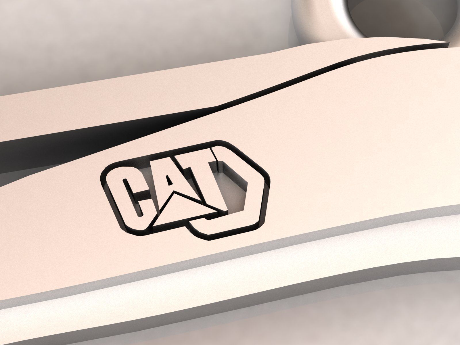 Excavator Charm Pendant 3D print model_4