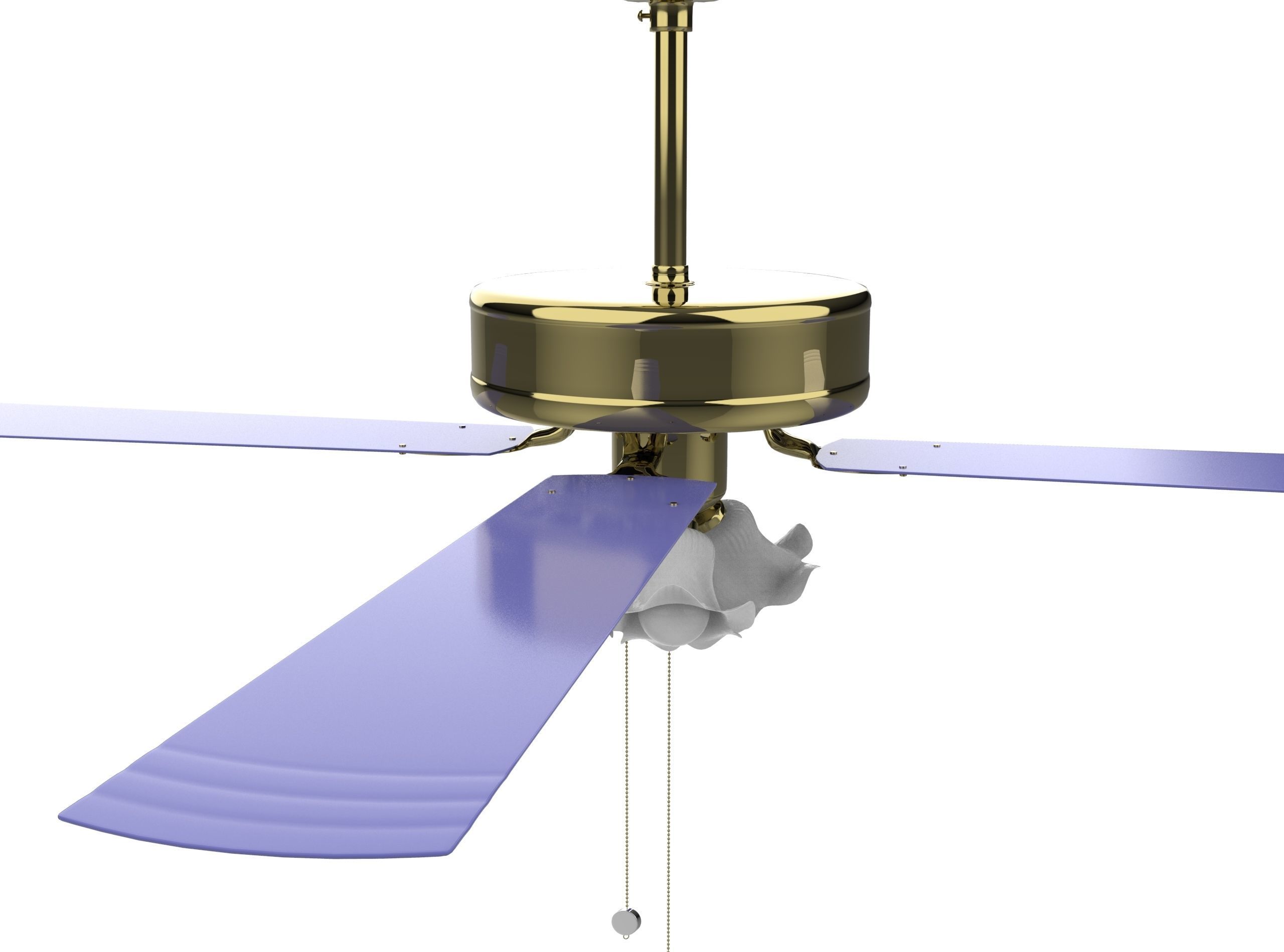 3D Ceiling Fan Low-poly 3D model_3