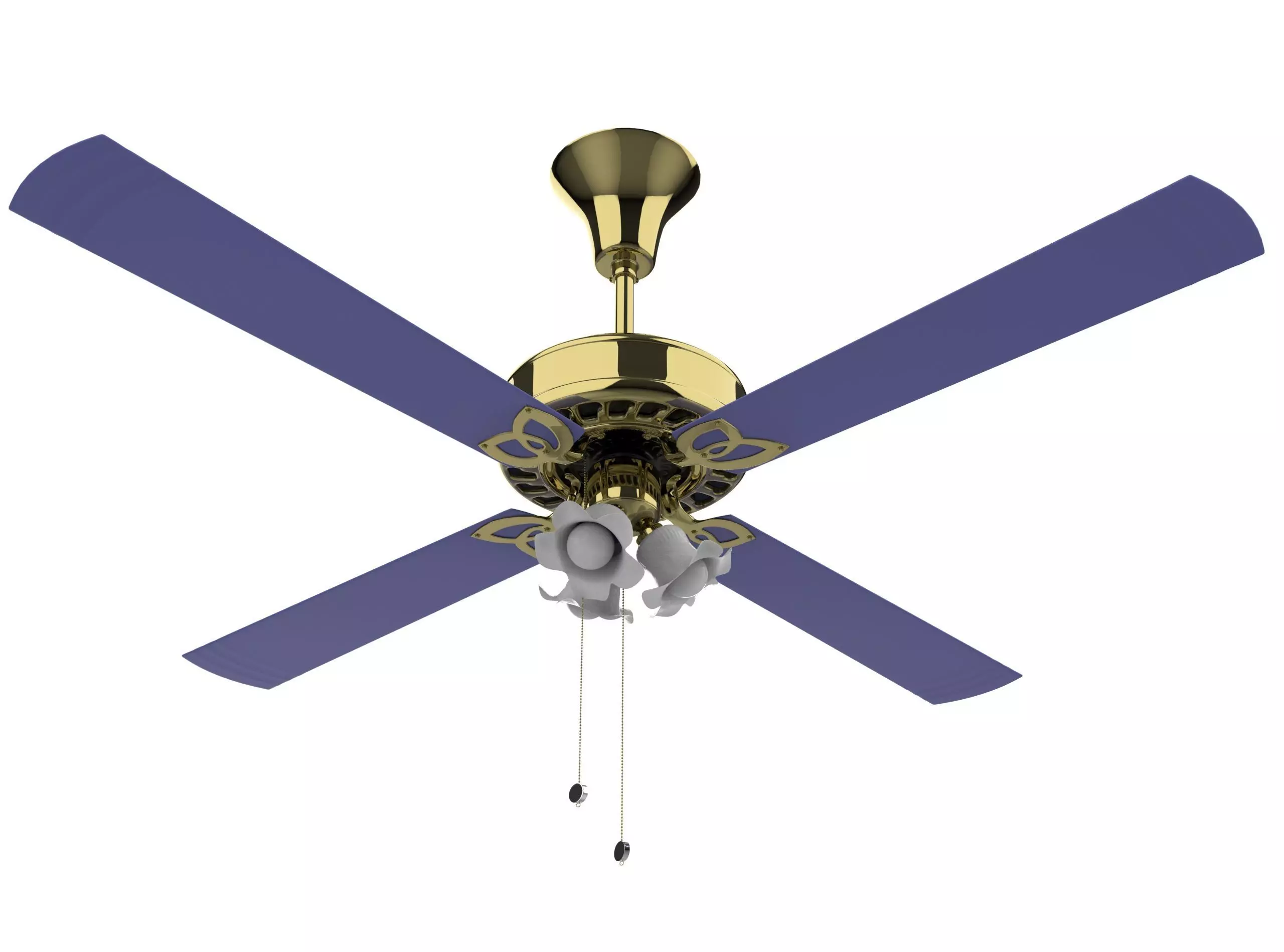 3D Ceiling Fan Low-poly 3D model_0