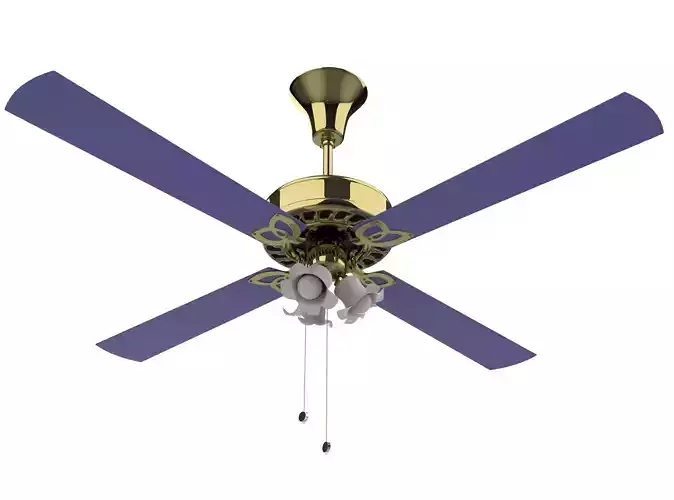 3D Ceiling Fan Low-poly 3D model