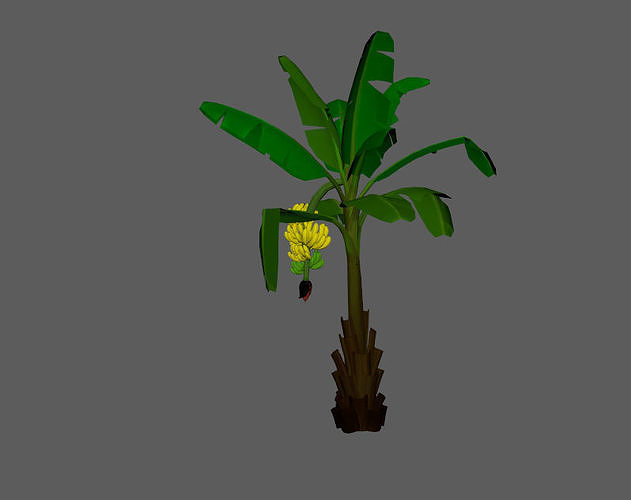 Banana Tree Low-poly 3D model