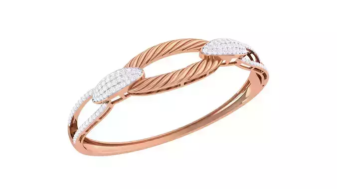 Wire Chain Link High Jewelry Italian Diamond Bracelets 3dm stl