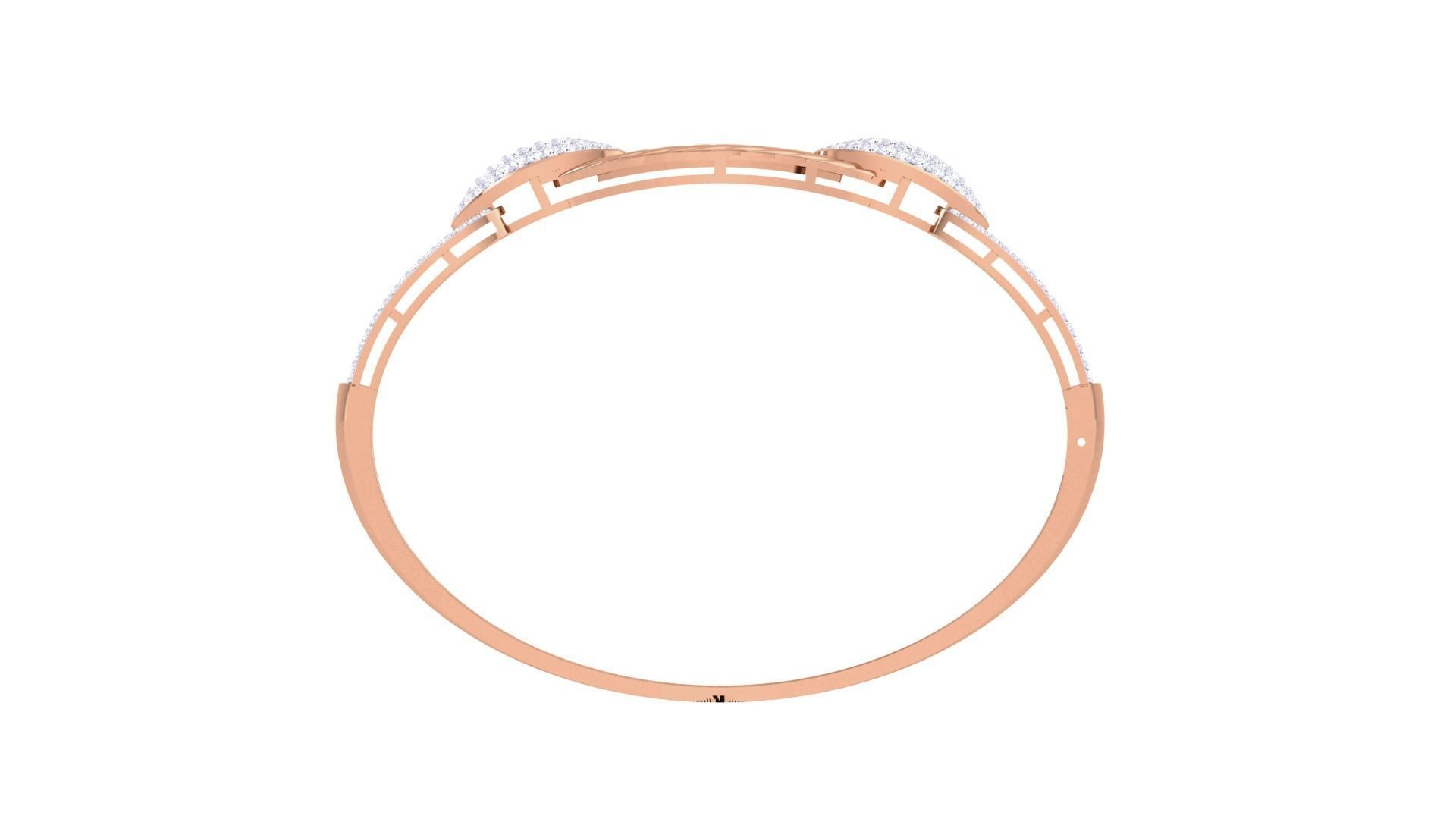 Wire Chain Link High Jewelry Italian Diamond Bracelets 3dm stl 3D print model_12