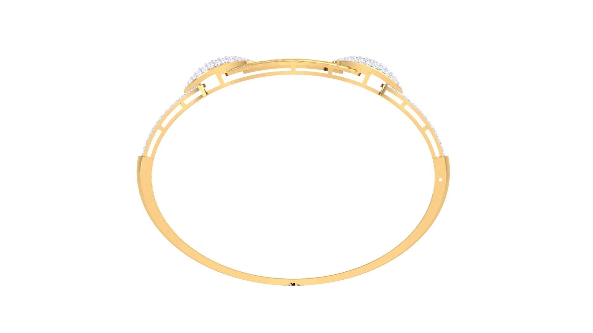 Wire Chain Link High Jewelry Italian Diamond Bracelets 3dm stl 3D print model_11