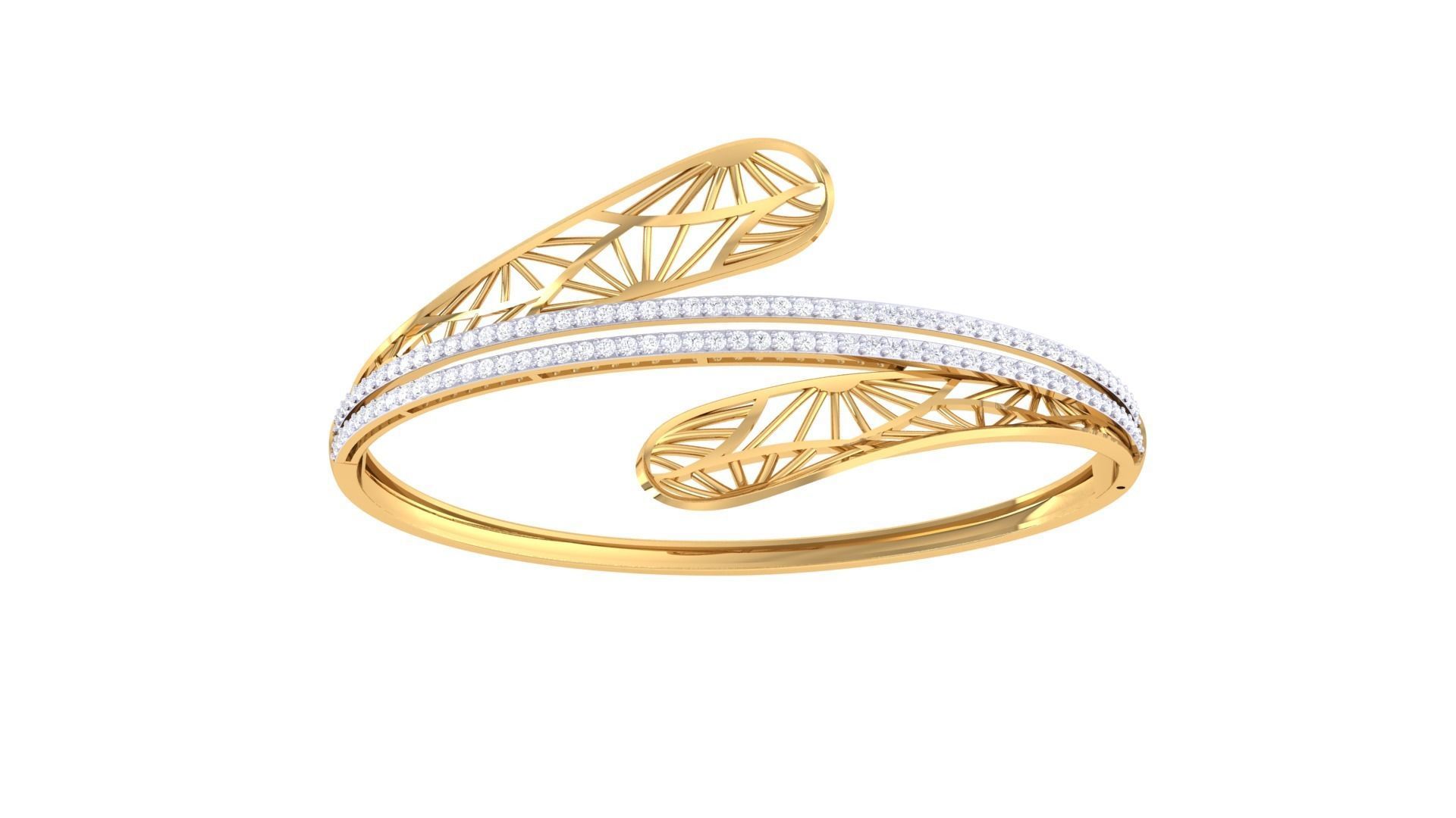 Ultra Vision Wire Mesh High Jewelry Italian Diamond Bracelets  3D print model_7