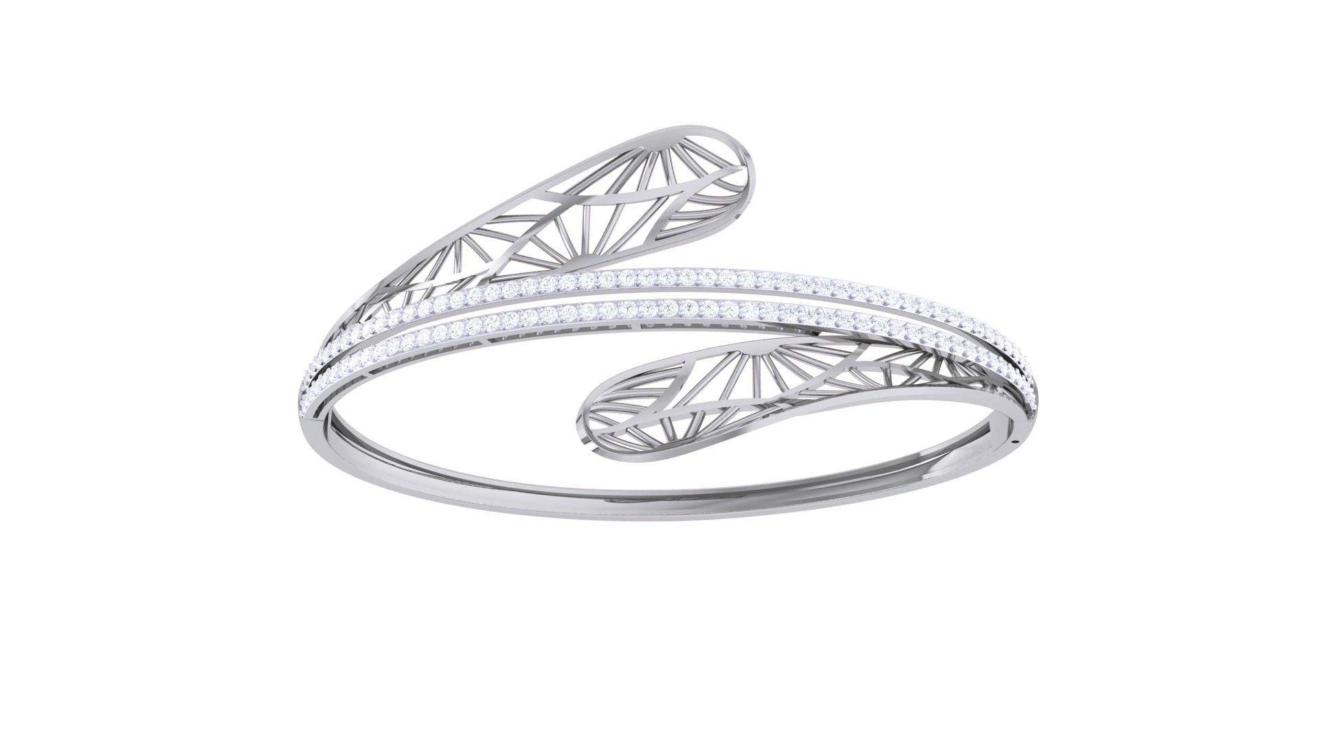 Ultra Vision Wire Mesh High Jewelry Italian Diamond Bracelets  3D print model_8