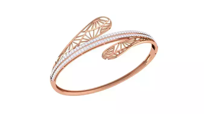 Ultra Vision Wire Mesh High Jewelry Italian Diamond Bracelets  3D print model