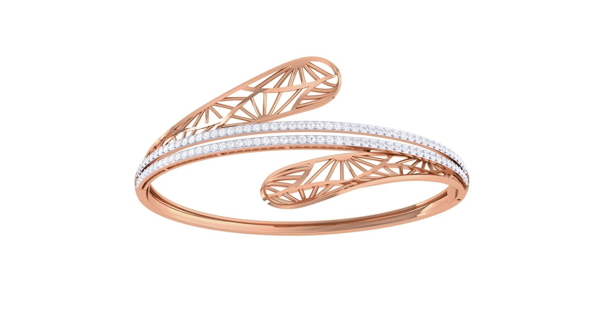 Ultra Vision Wire Mesh High Jewelry Italian Diamond Bracelets  3D print model_9