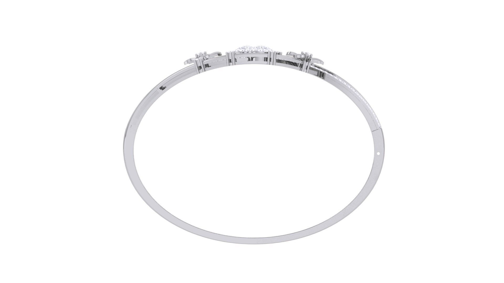 Bi Flower High Jewelry Italian Diamond Bracelets 3dm stl obj  3D print model_10