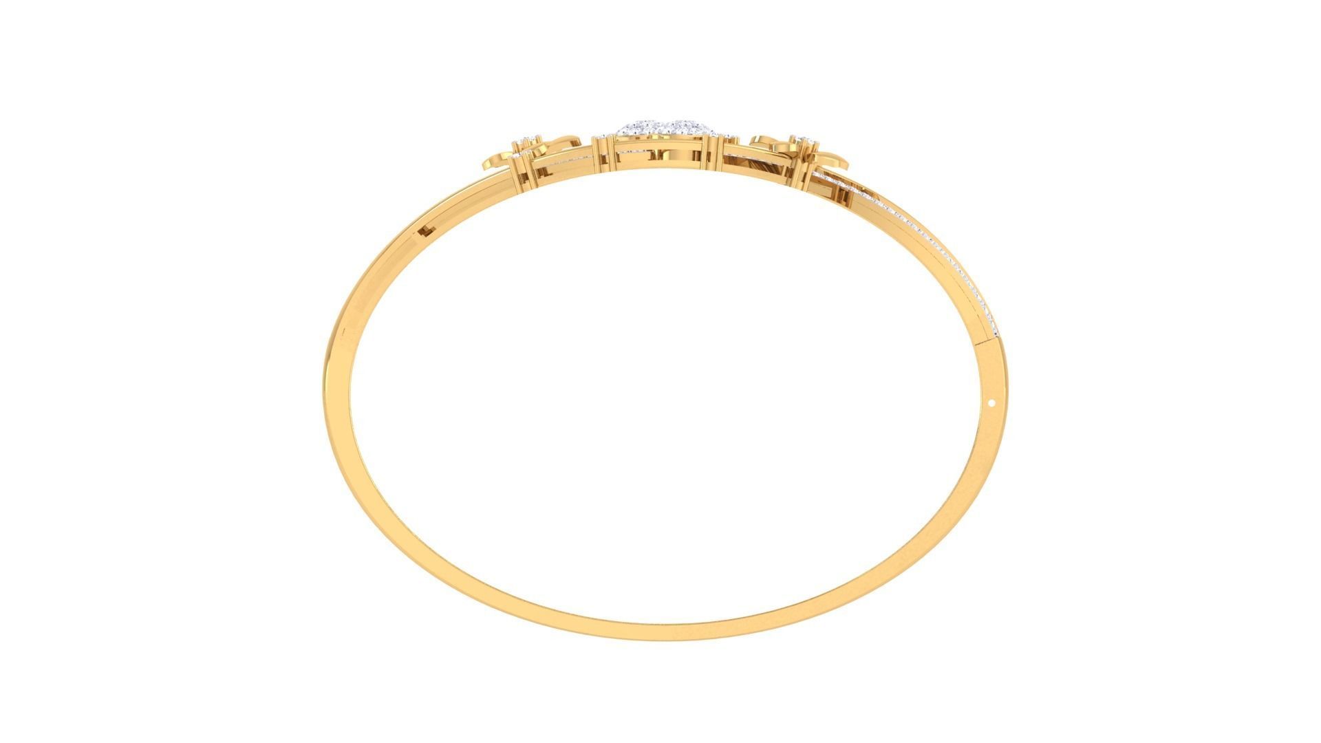 Bi Flower High Jewelry Italian Diamond Bracelets 3dm stl obj  3D print model_11