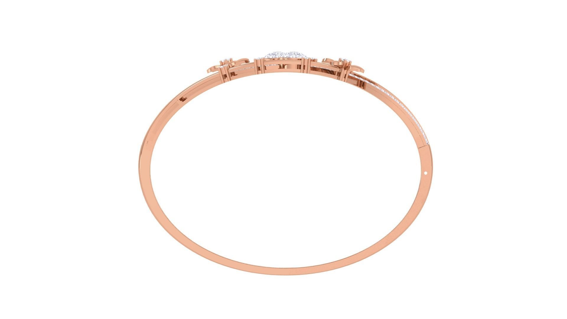 Bi Flower High Jewelry Italian Diamond Bracelets 3dm stl obj  3D print model_12