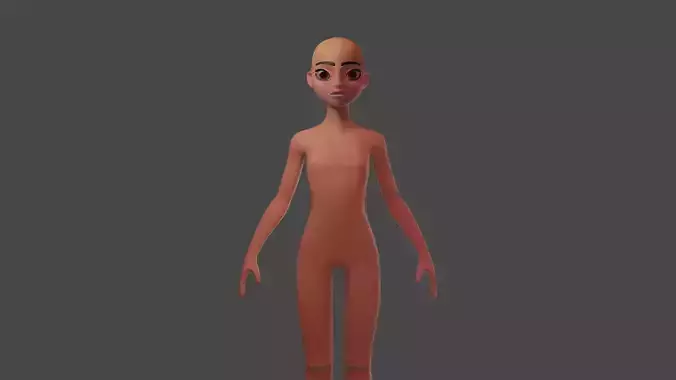 Lowpoly girl character