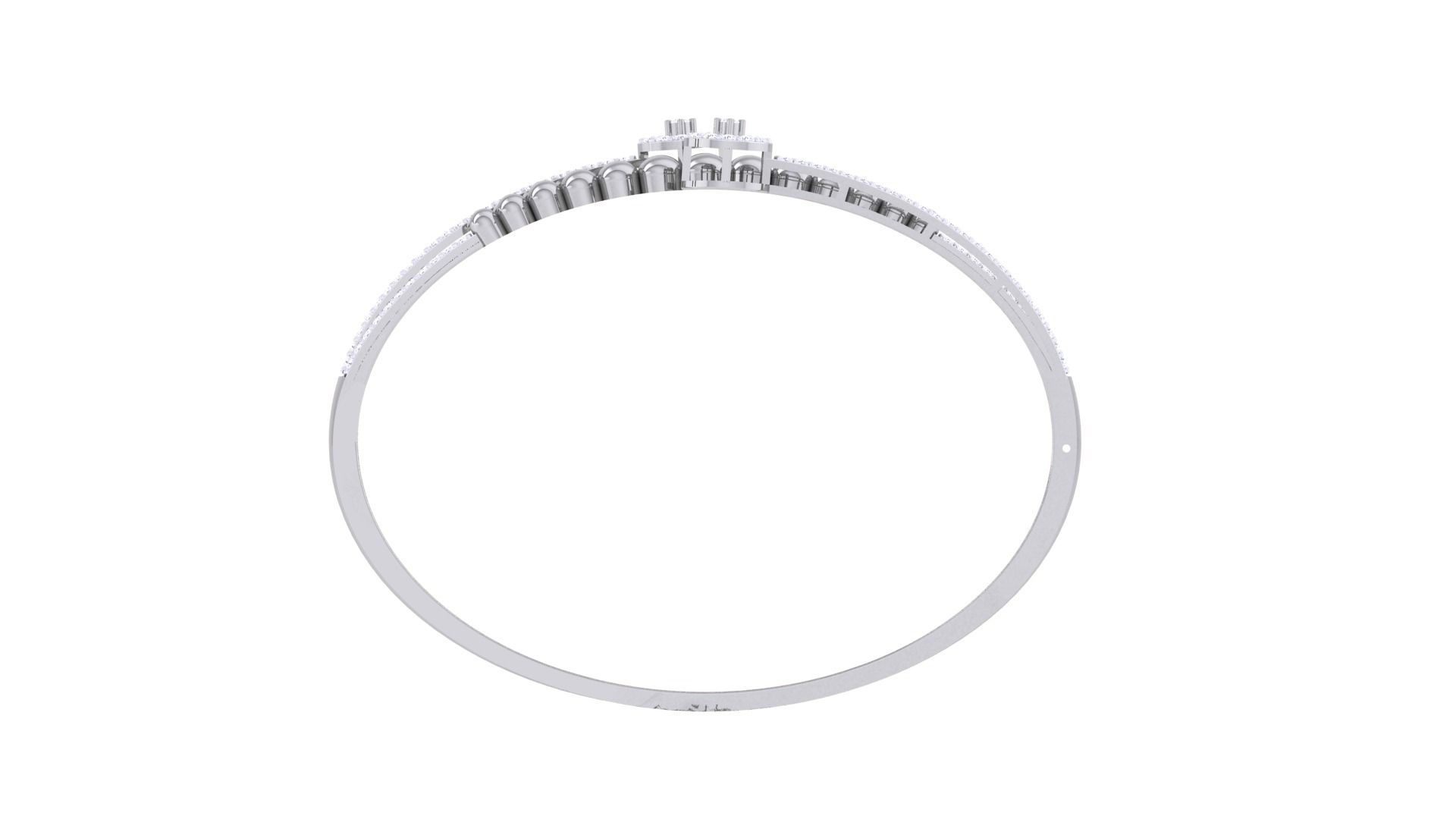 Bi Flowers High Jewelry Italian Diamond Bracelets 3dm stl obj 3D print model_11