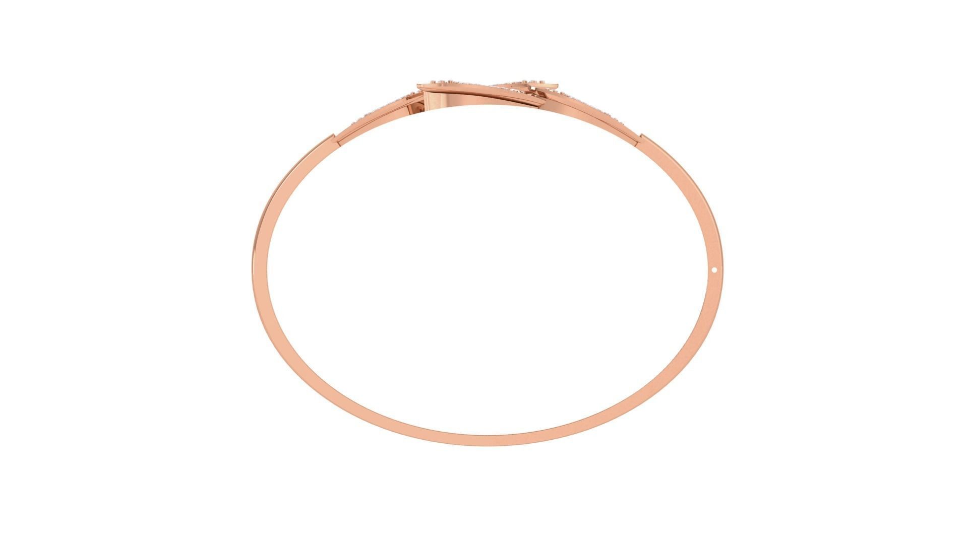 Bi Flower High Jewelry Italian Diamond Bracelets 3dm stl obj  3D print model_10