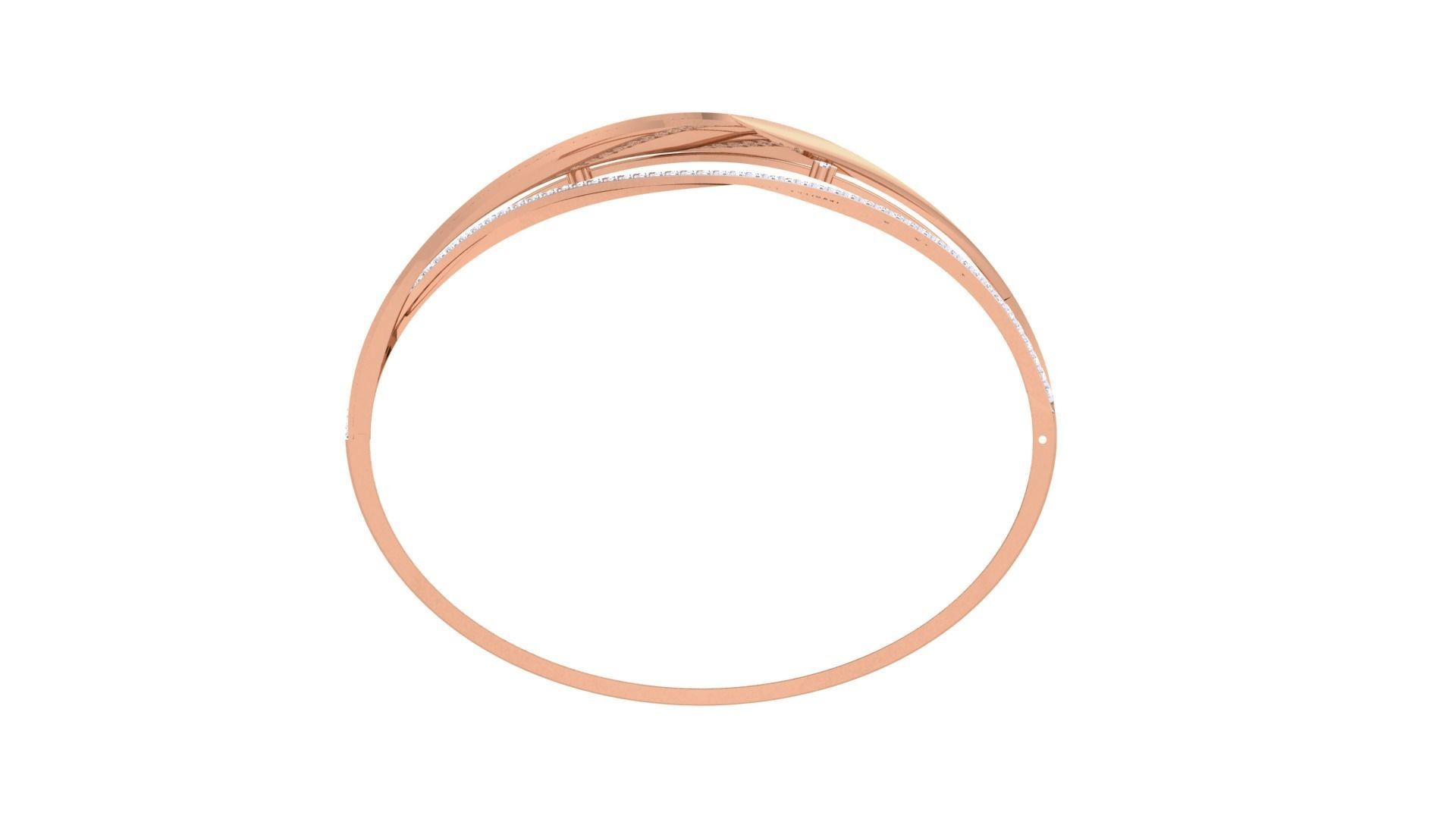 Twisted High Jewelry Italian Diamond Bracelets 3dm stl obj gltf 3D print model_12