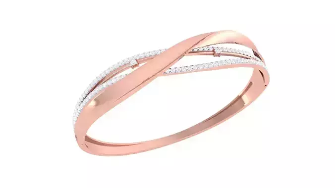 Twisted High Jewelry Italian Diamond Bracelets 3dm stl obj gltf 3D print model