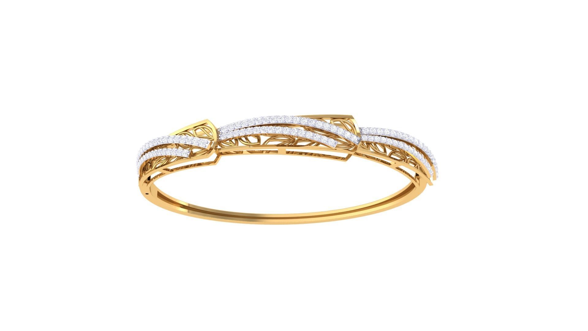 Ultra Vision Wire Mesh High Jewelry Italian Diamond Bracelets 3D print model_8