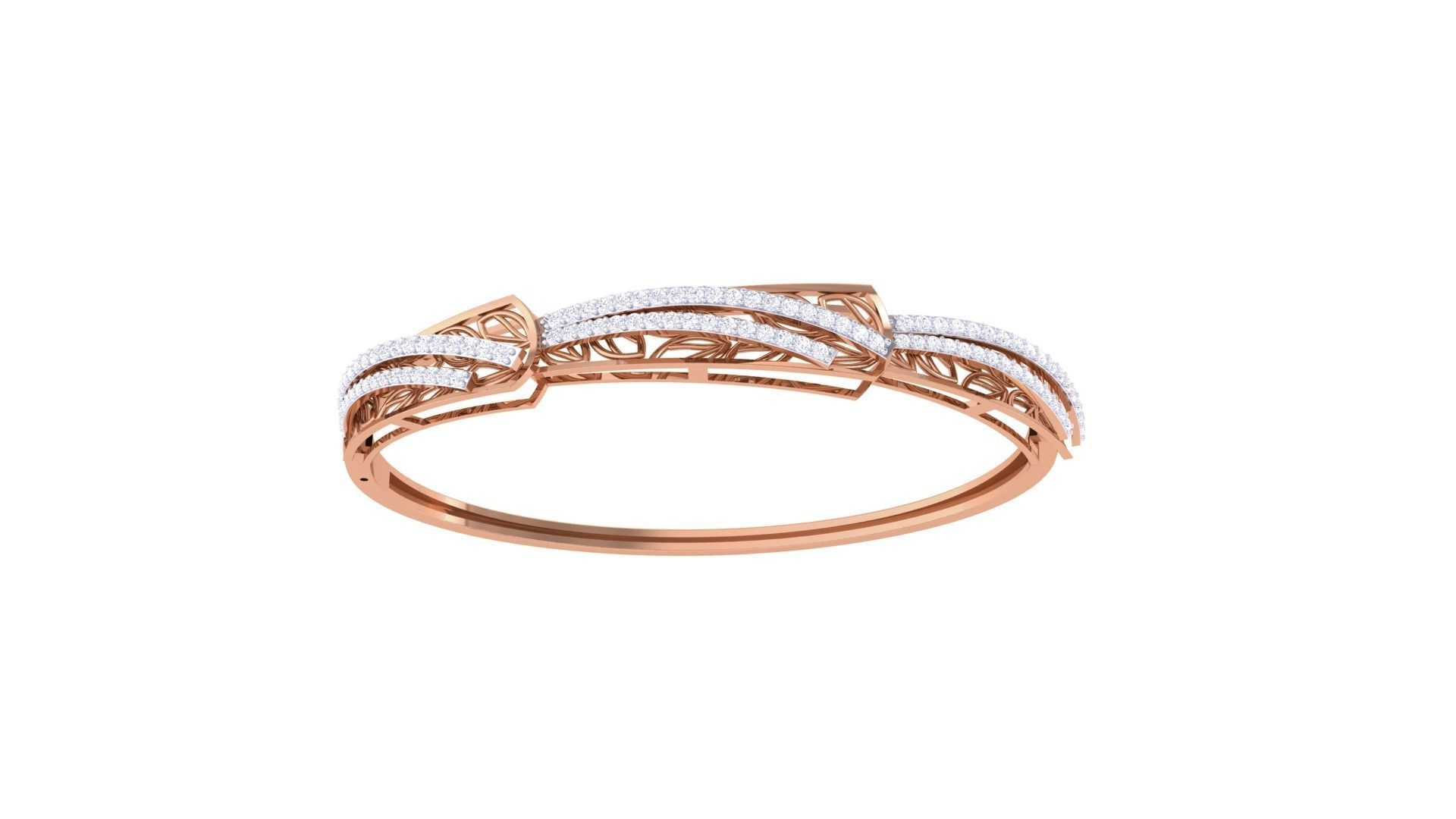 Ultra Vision Wire Mesh High Jewelry Italian Diamond Bracelets 3D print model_9