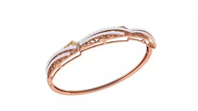 Ultra Vision Wire Mesh High Jewelry Italian Diamond Bracelets 3D print model