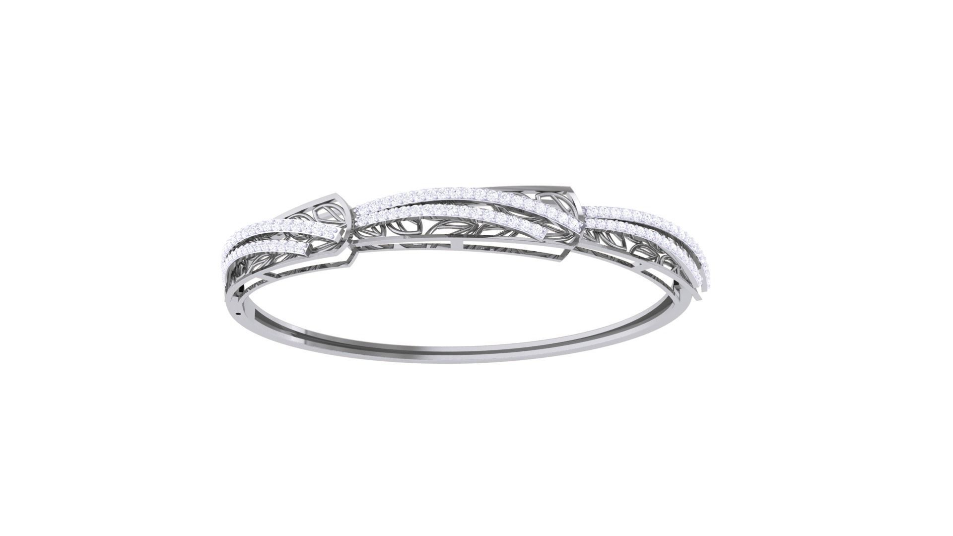 Ultra Vision Wire Mesh High Jewelry Italian Diamond Bracelets 3D print model_7