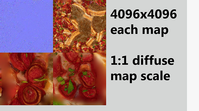 Pizza with tomatoes salamy and sausage 3D model 7