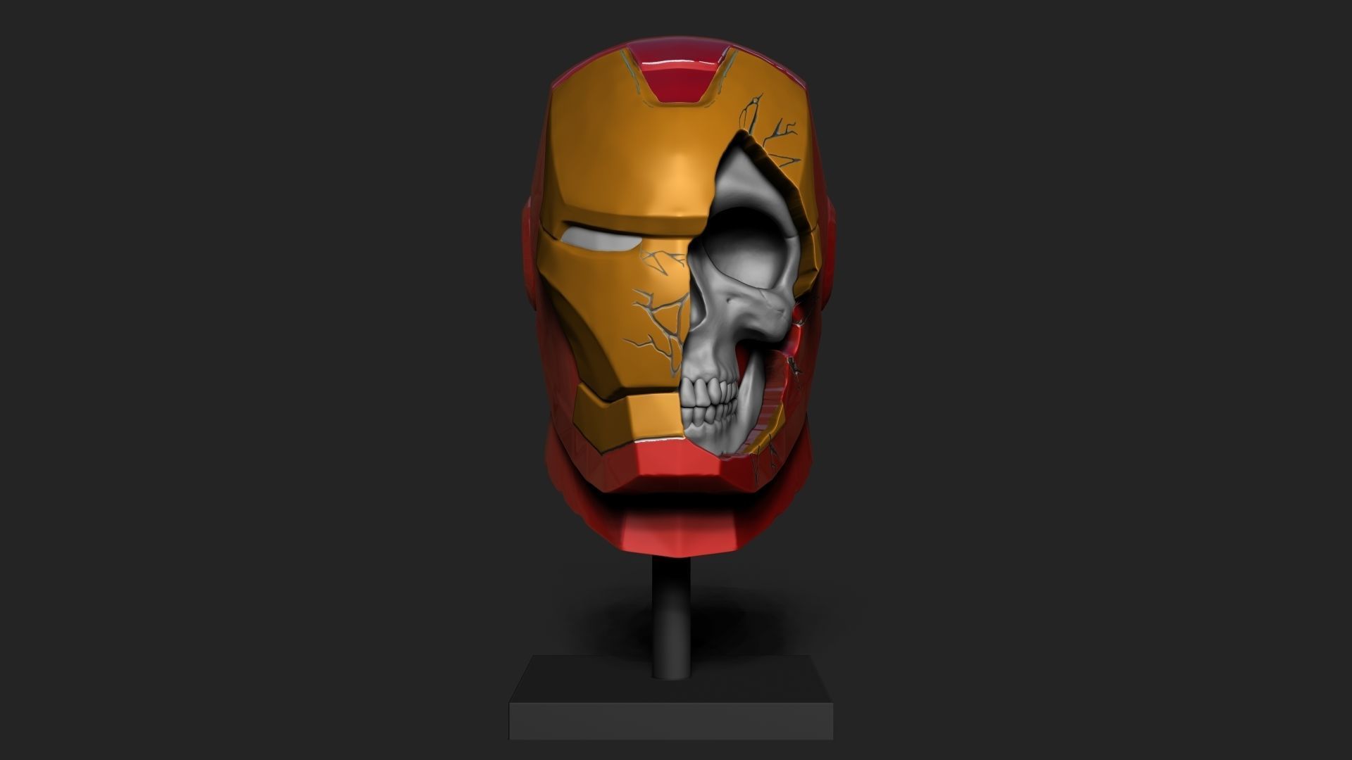 IRON MAN SKULL 3D print model_1