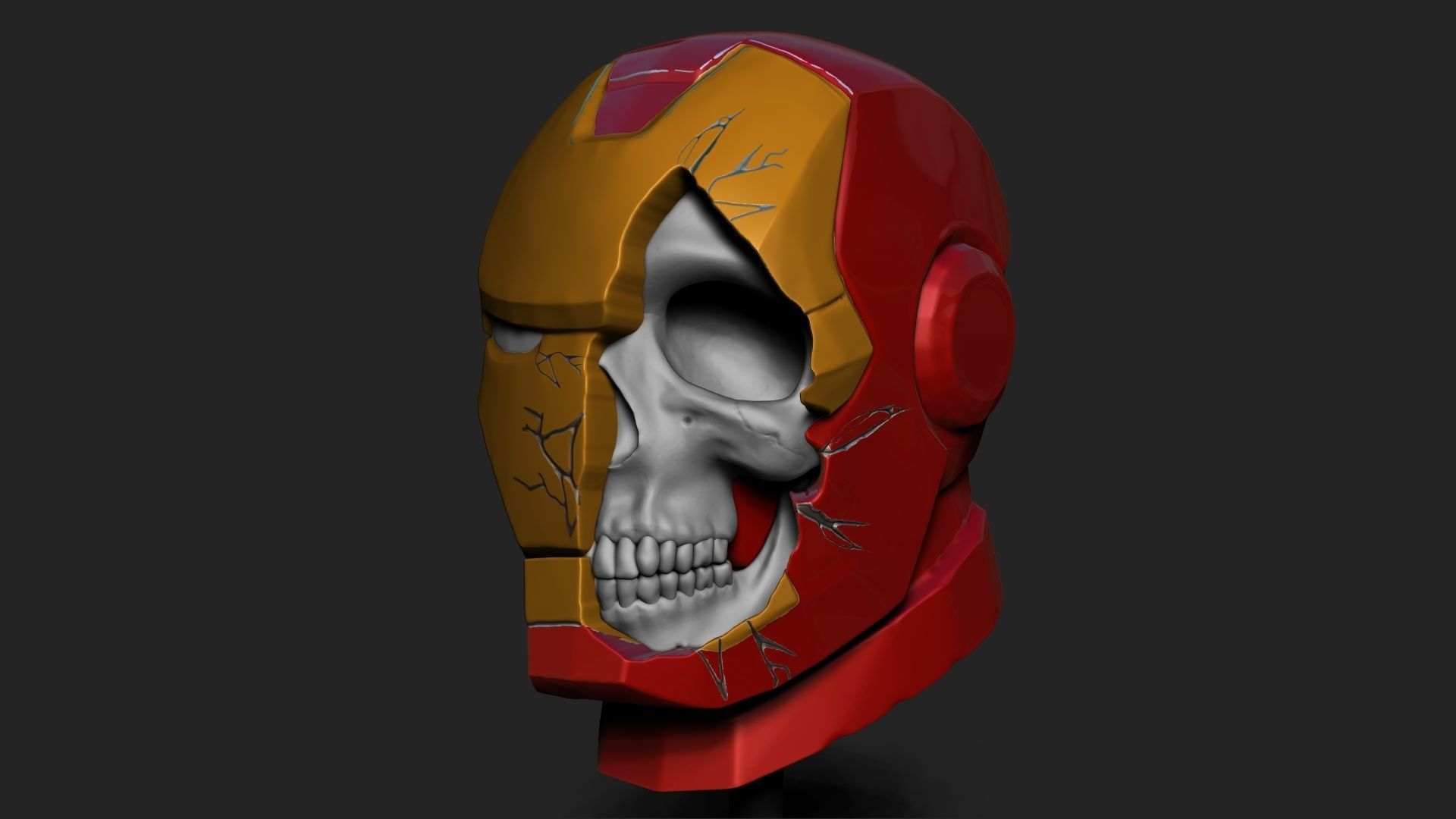 IRON MAN SKULL 3D print model_3