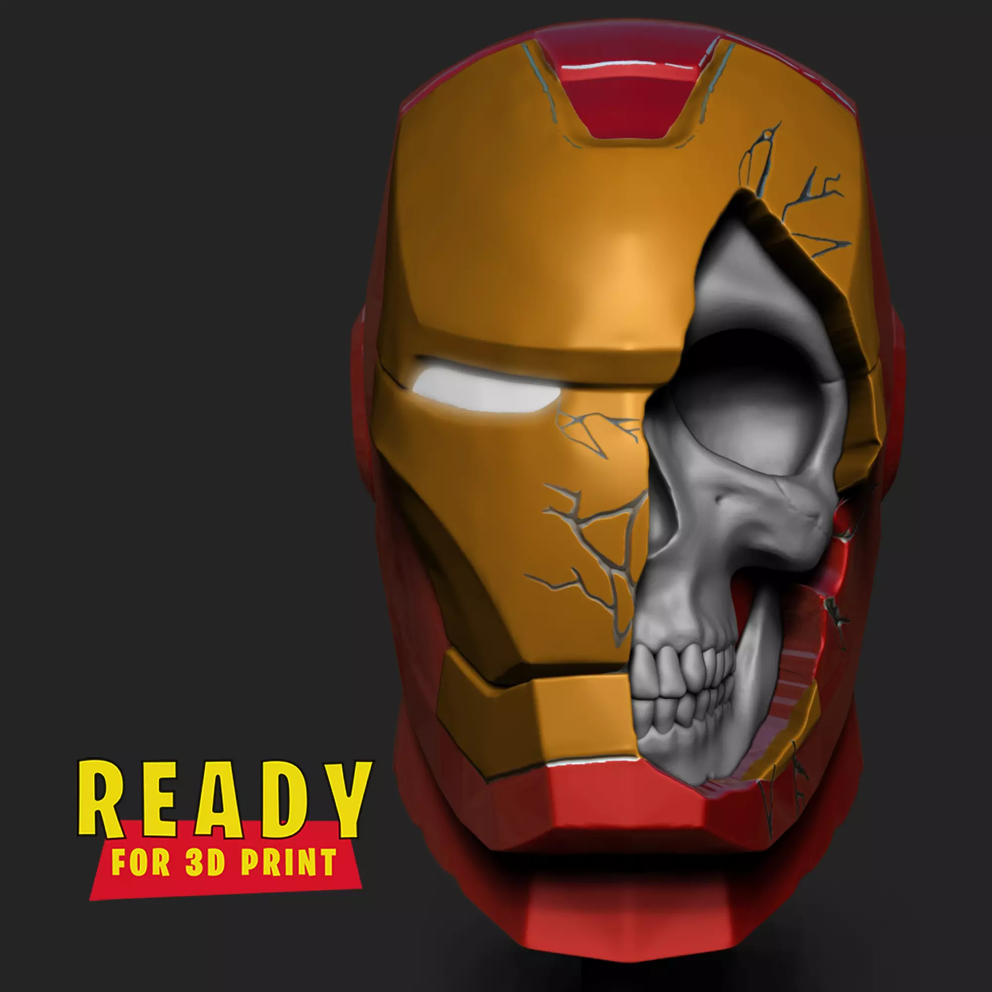 IRON MAN SKULL 3D print model_0