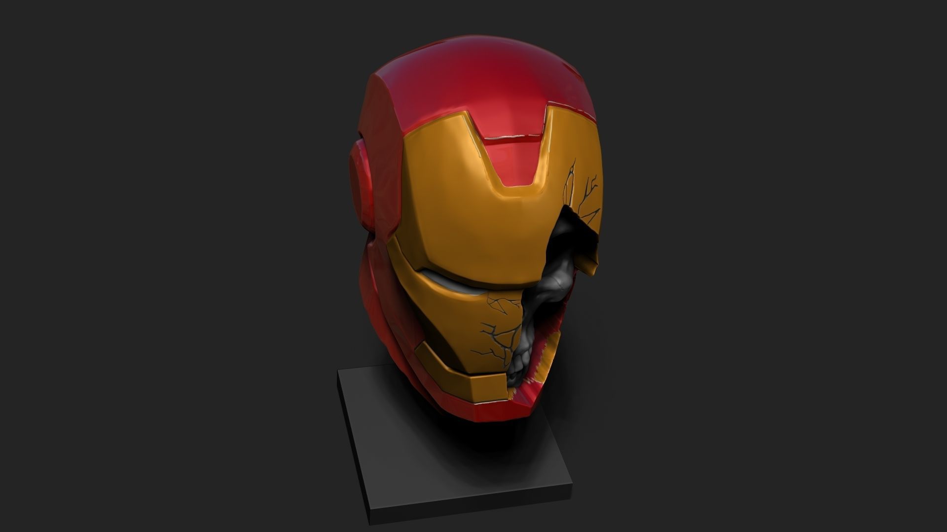 IRON MAN SKULL 3D print model_6
