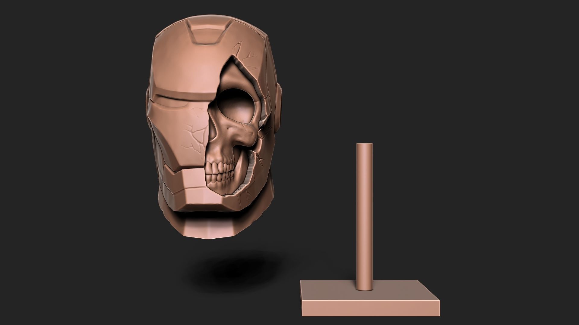 IRON MAN SKULL 3D print model_8