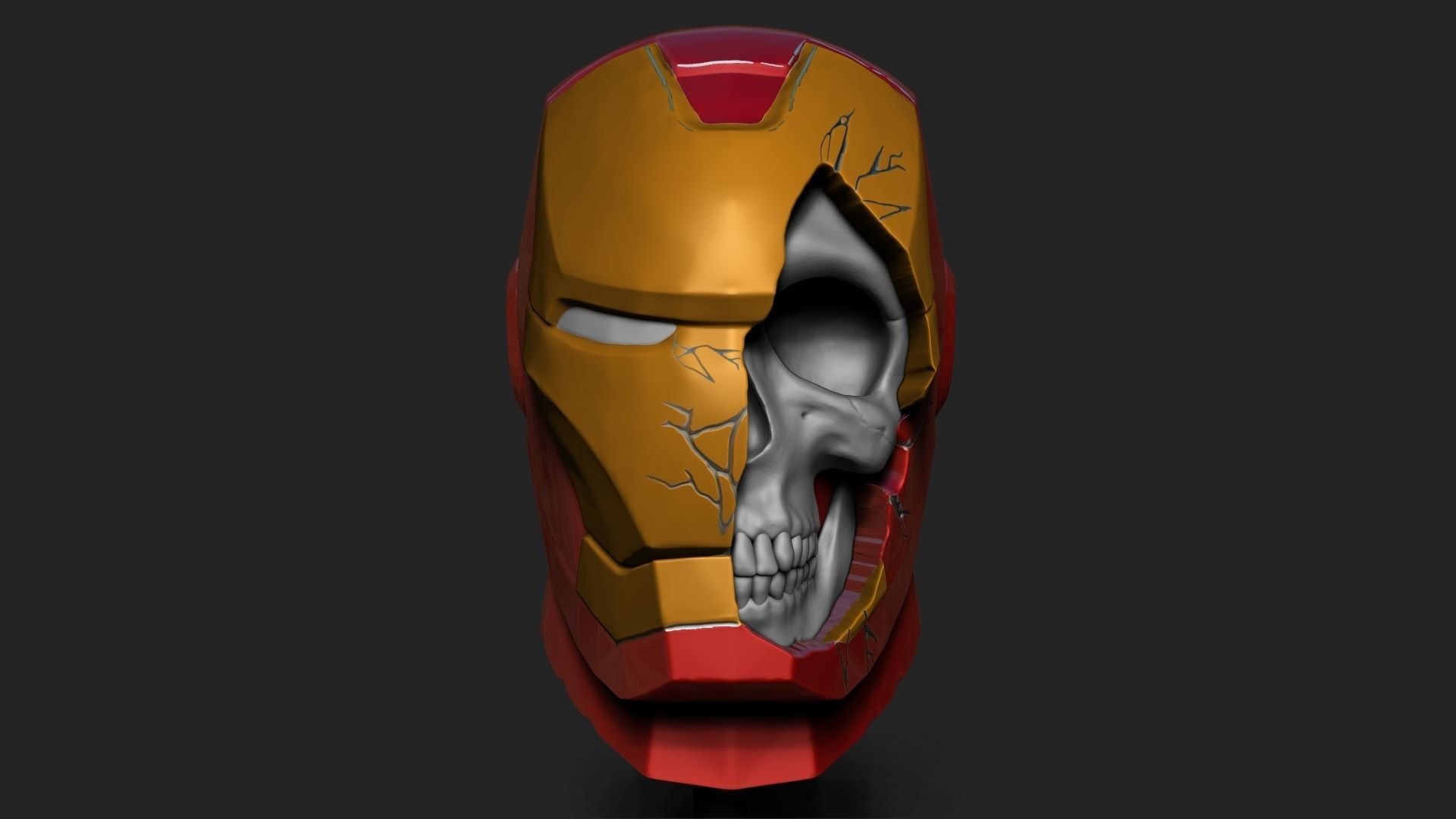 IRON MAN SKULL 3D print model_2
