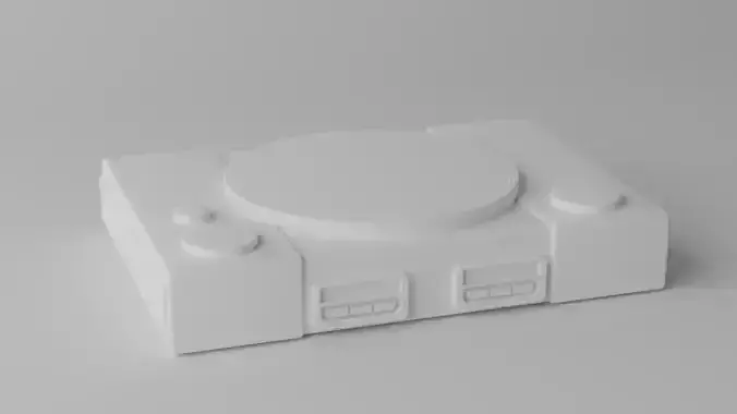 Cartoon Sony Playstation Classic Gaming Console 1 3D model