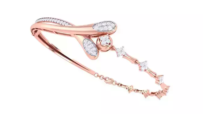 Chain Link High Jewelry Italian Diamond Bracelets 3dm stl obj