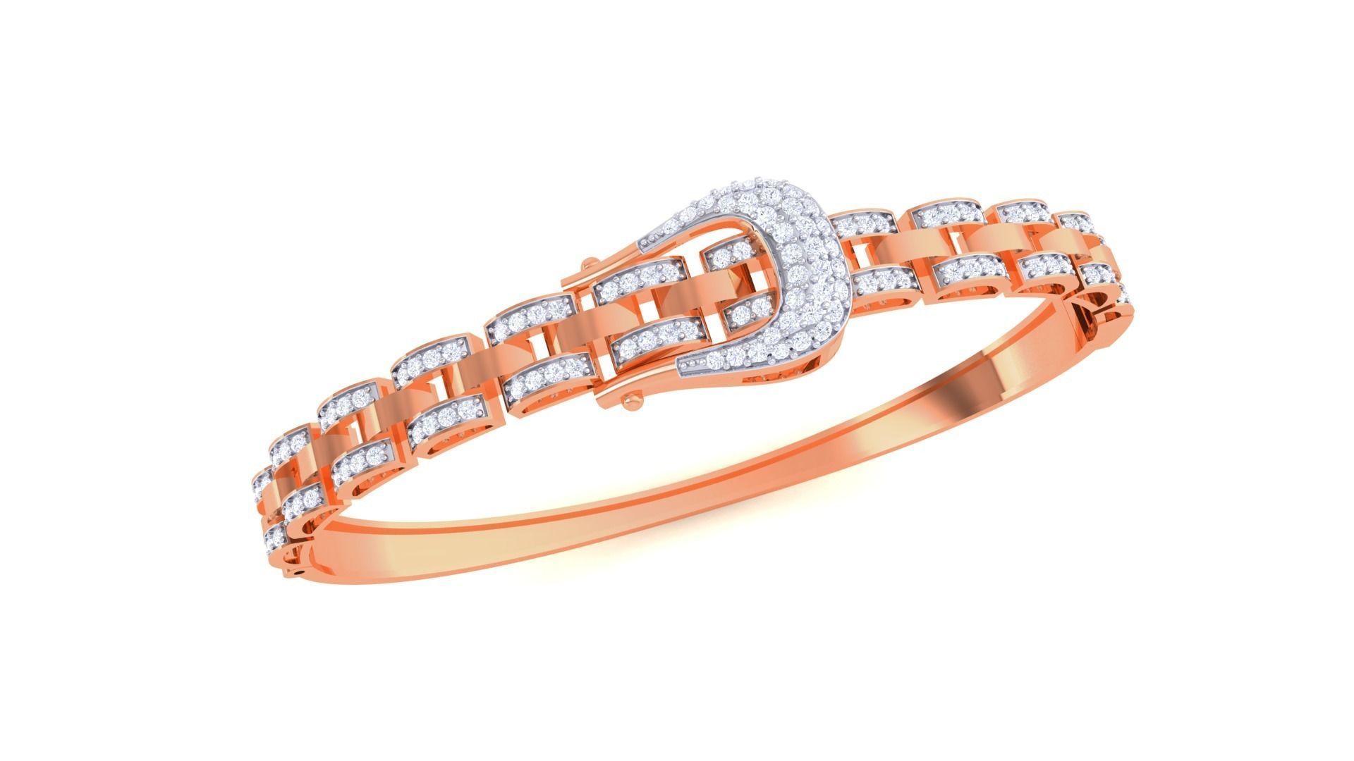 Chain Belt Buckle High Jewelry Italian Diamond Bracelets 3dm  3D print model_6