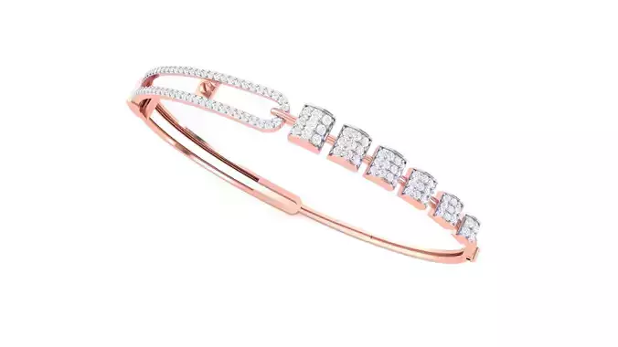 High Jewelry Italian Diamond Bracelets 3dm stl obj gltf