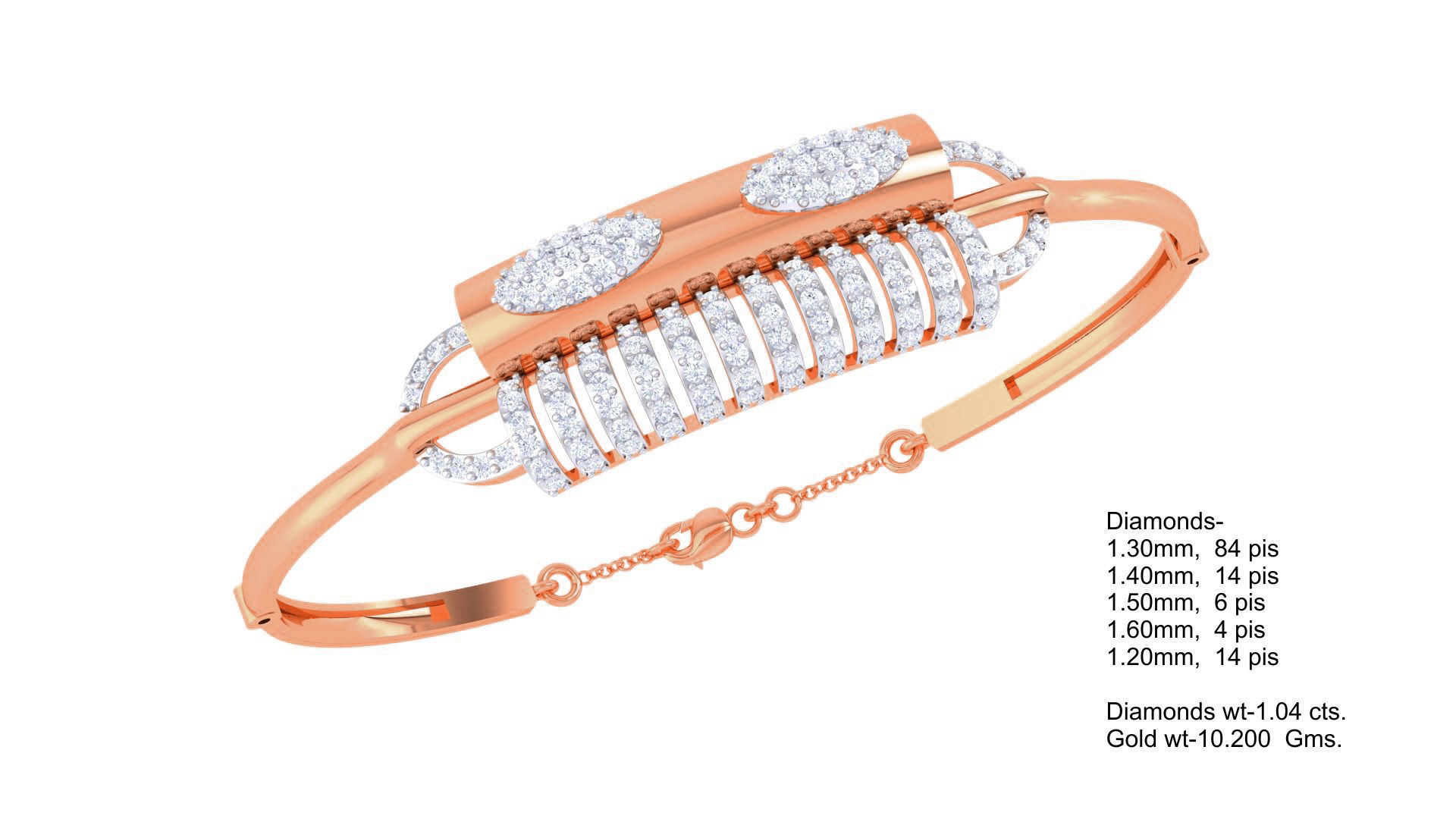 High Jewelry Italian Diamond Bracelets 3dm stl obj gltf 3D print model_3