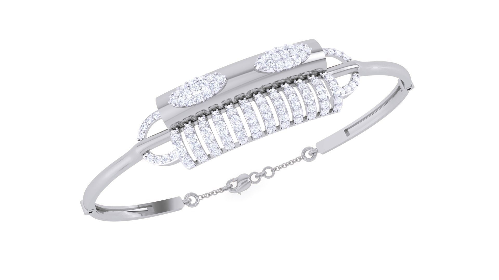 High Jewelry Italian Diamond Bracelets 3dm stl obj gltf 3D print model_6
