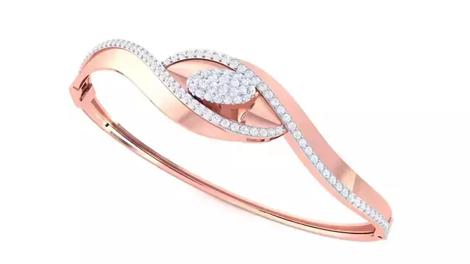 Twisted High Jewelry Italian Diamond Bracelets 3dm stl obj gltf 3D print model