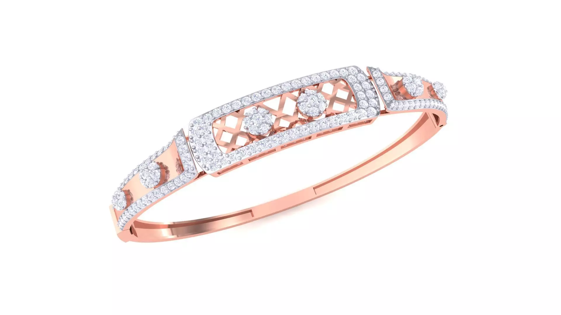 High Jewelry Italian Diamond Bracelets 3dm stl obj gltf 3D print model_0