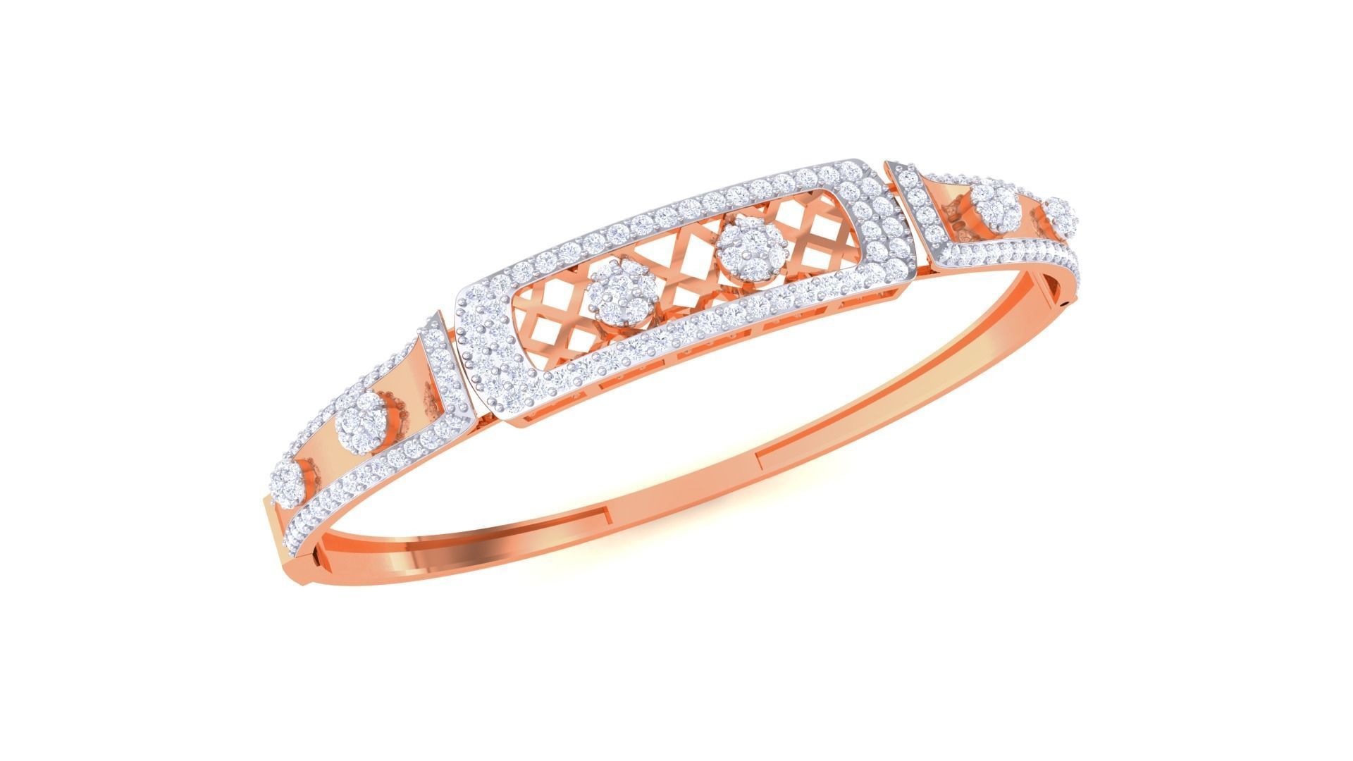 High Jewelry Italian Diamond Bracelets 3dm stl obj gltf 3D print model_5