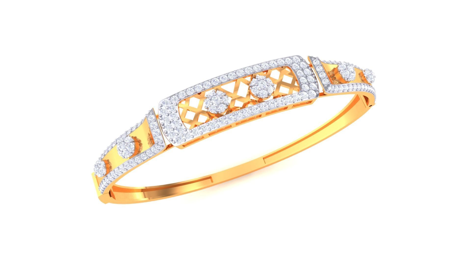 High Jewelry Italian Diamond Bracelets 3dm stl obj gltf 3D print model_4