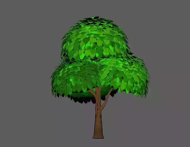 tree 3d model Low-poly 3D model