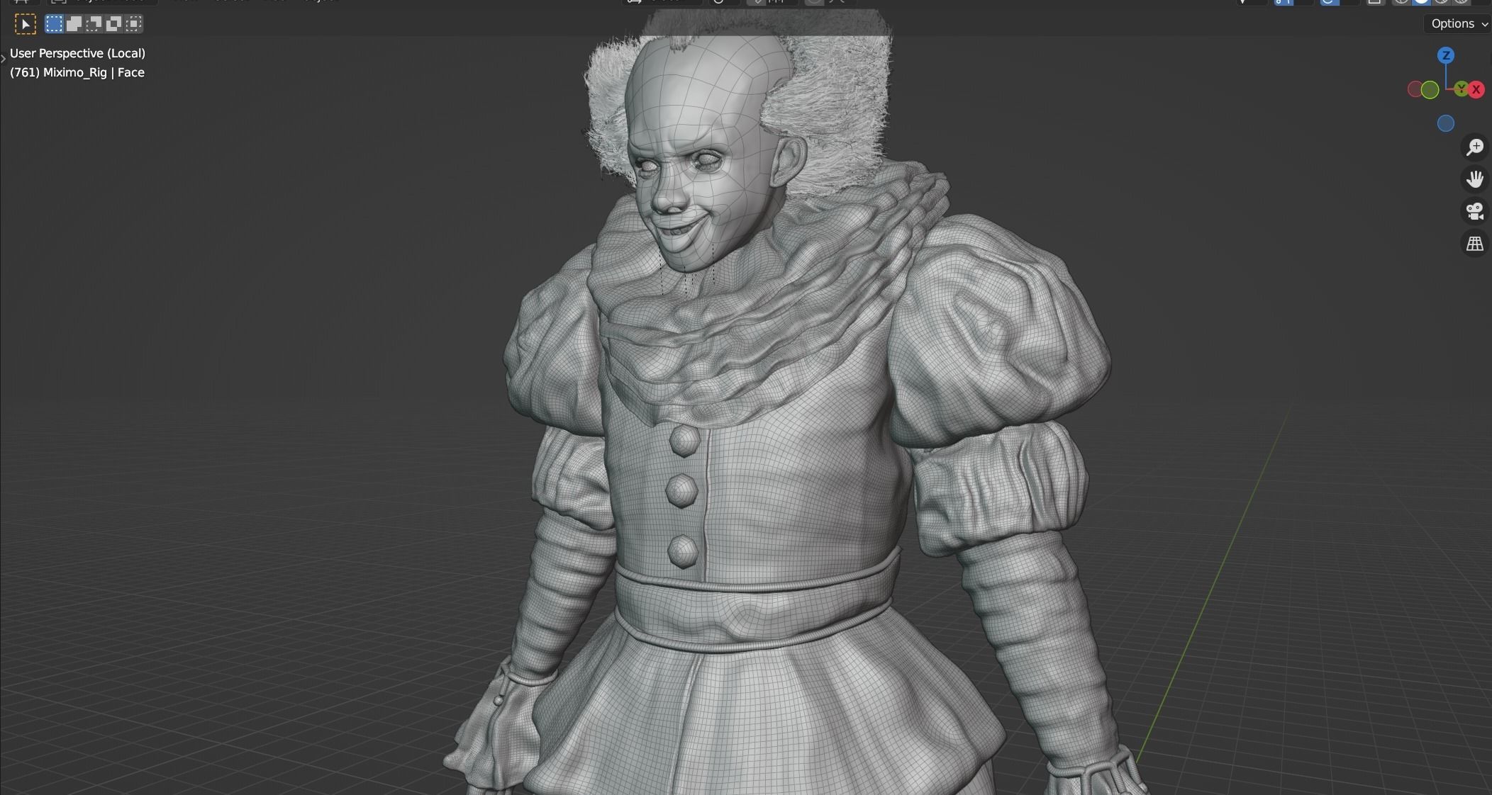 pennywise 3d model realistic realistic Pennywise 3d model Low-poly 3D model_16