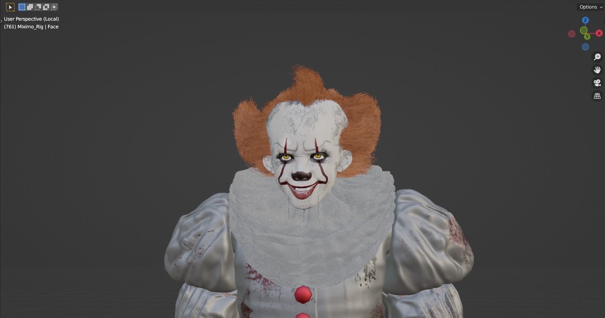 pennywise 3d model realistic realistic Pennywise 3d model Low-poly 3D model_24