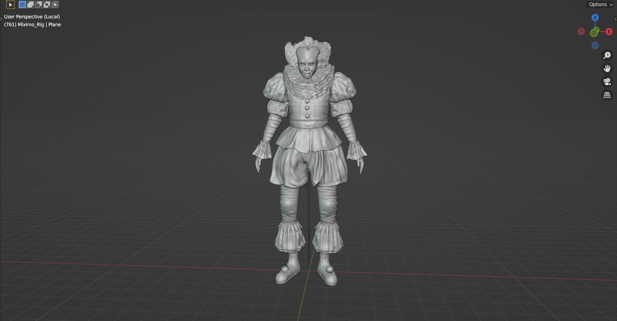 pennywise 3d model realistic realistic Pennywise 3d model Low-poly 3D model_9