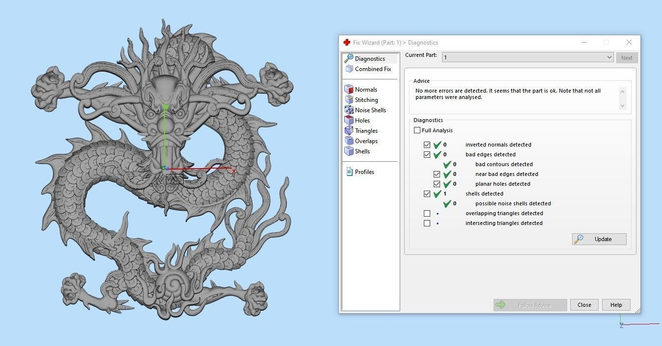 Chinese  Dragon Half 3d 3D print model_7