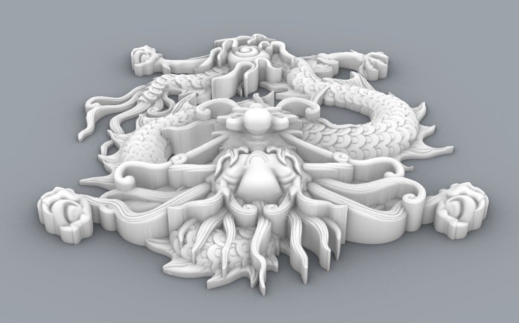 Chinese  Dragon Half 3d 3D print model_5